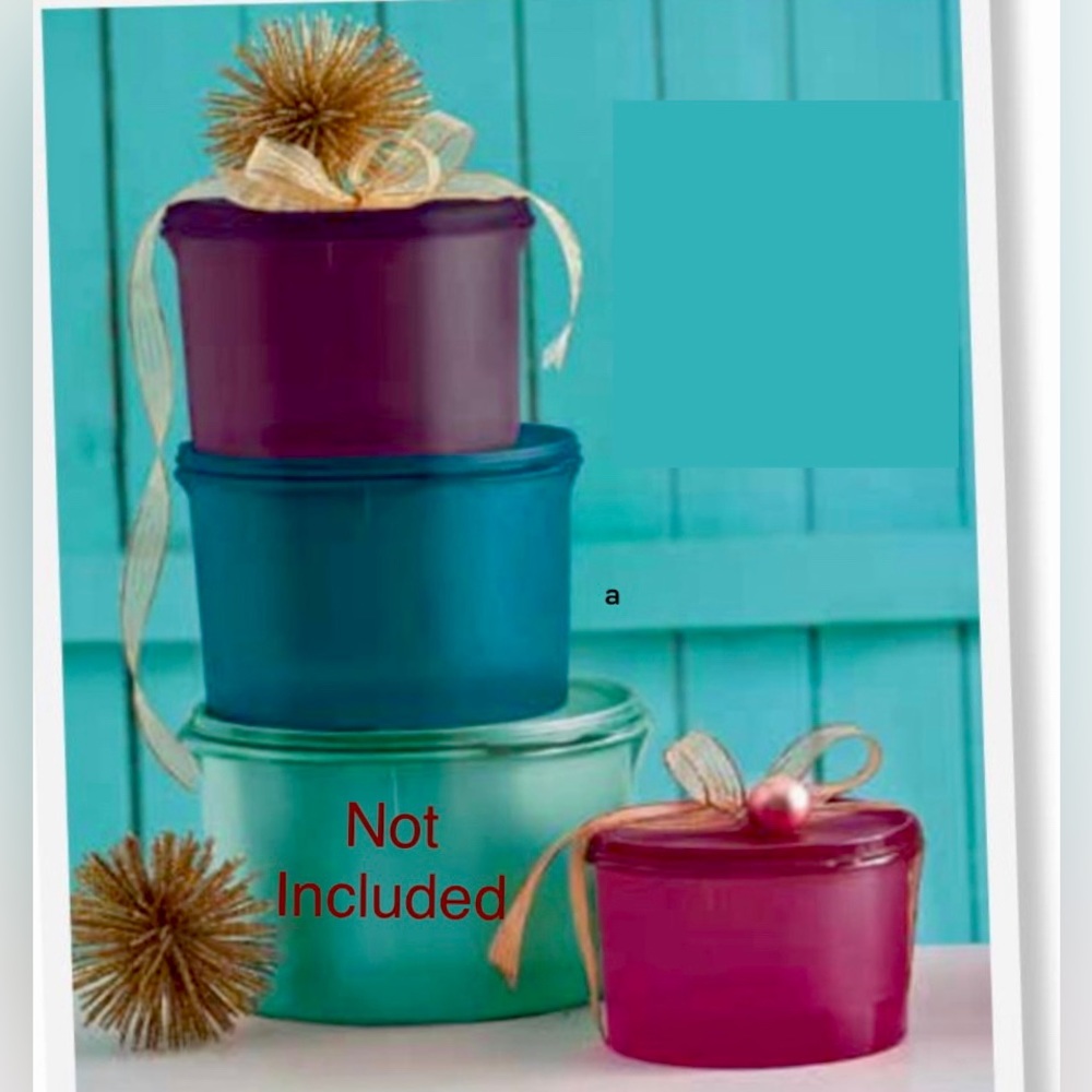 Tupperware Stacking Canister 3pc Set
